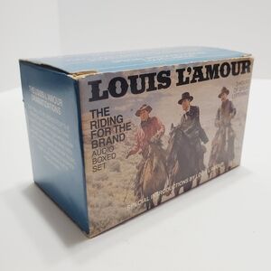 Louis L'Amour Riding for the Brand 3 Cassette Audio Boxed Set Bantam Audio